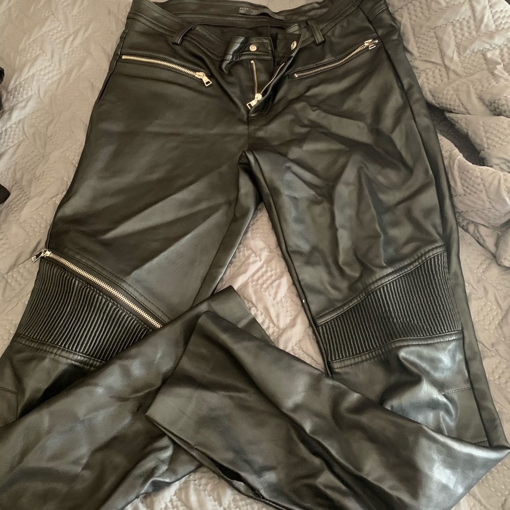 Zara faux leather pants